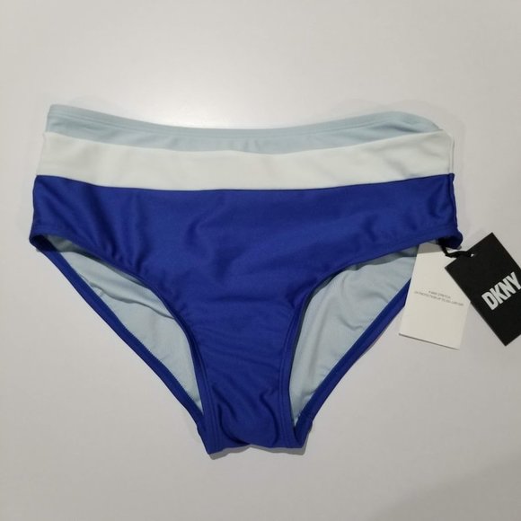 DKNY Colorblocked High-Waist Bikini Bottoms - Picture 2 of 7